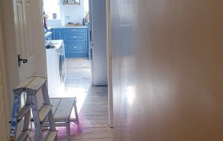 Corridor refurbishment in progress in a Southend property