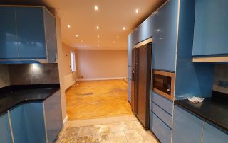 Finished kitchen refurbishment in Southend with new units and flooring