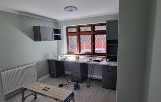 Refurbished room in Southend with fitted storage and updated finishes