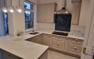 Kitchen renovation project in Southend-on-Sea with fitted units, island and new finishes