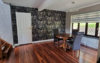 Finished living room renovation in Southend-on-Sea with new flooring and updated interior finishes