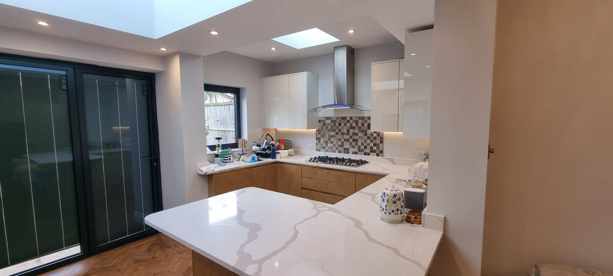 Modern kitchen extension with island Southend Essex