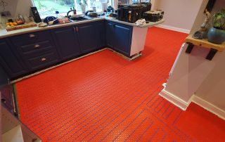 Underfloor heating installation during a home renovation in Southend